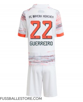Günstige Bayern Munich Raphael Guerreiro #22 Auswärts Trikotsatzt Kinder 2025-26 Kurzarm (+ Kurze Hosen)